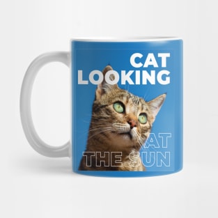 cat looking at the sun Mug